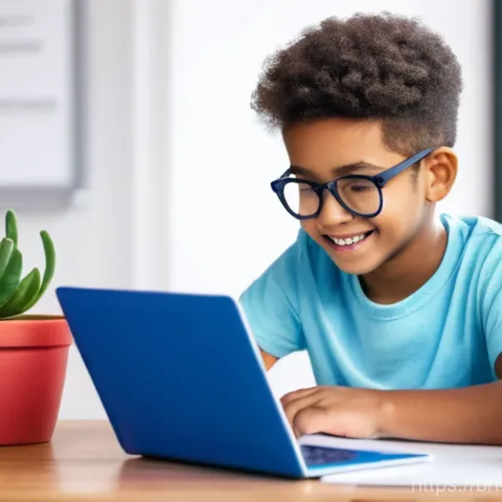전자상거래 필기 시험의 난이도별 학습 전략 - **Prompt 1: Primary Level E-commerce Learning**
    "A bright, curious young student, approximately ...