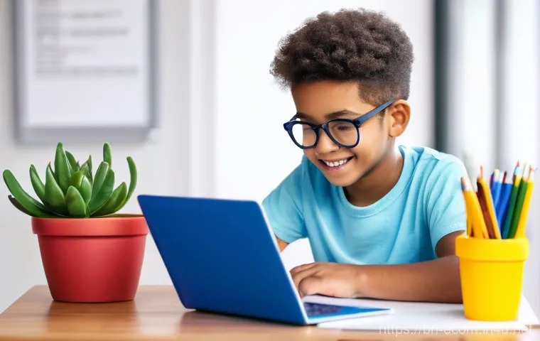 전자상거래 필기 시험의 난이도별 학습 전략 - **Prompt 1: Primary Level E-commerce Learning**
    "A bright, curious young student, approximately ...