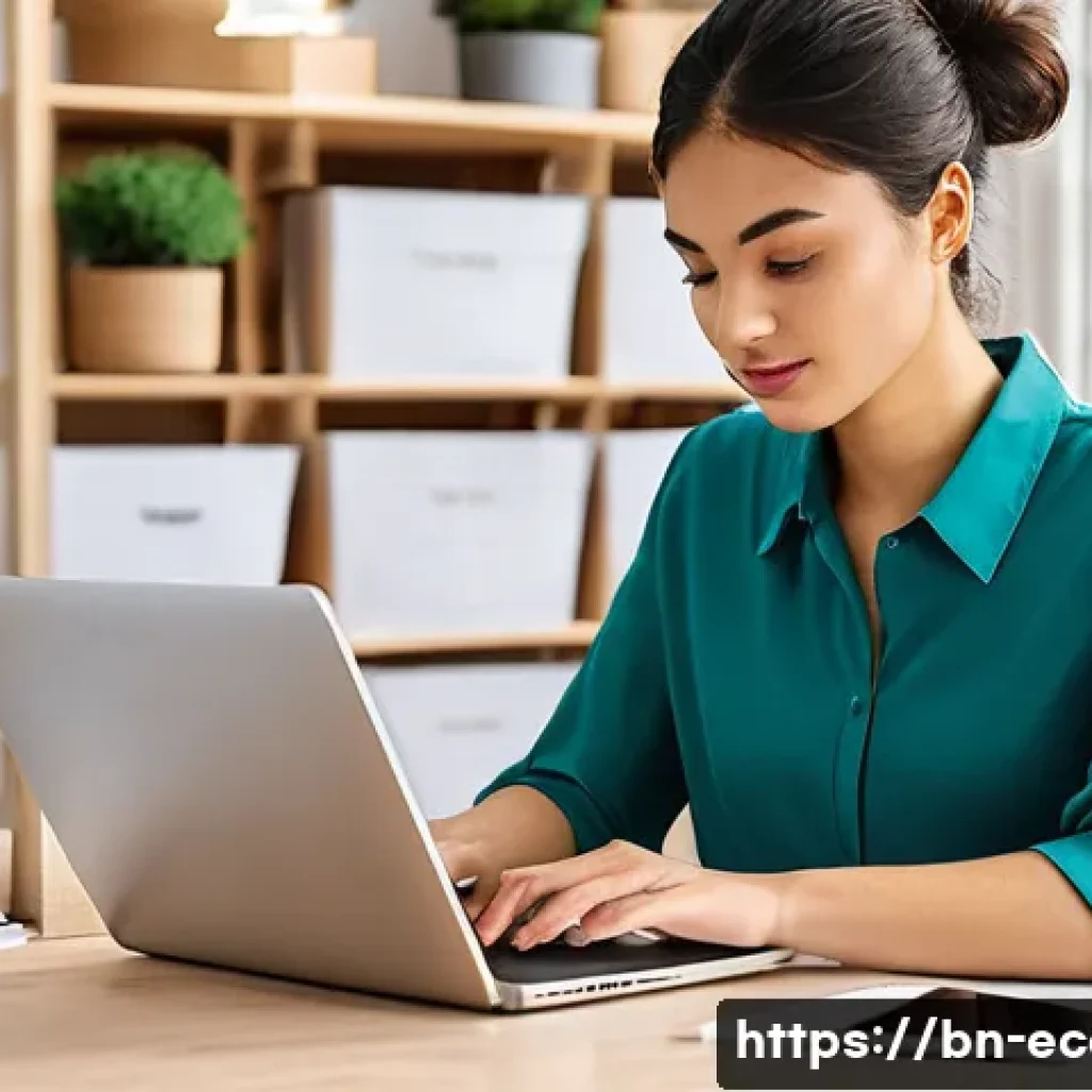 전자상거래 실기 시험의 주요 과목별 공부 전략 - **Prompt for Hands-on E-commerce Platform Management:**
    "A vibrant, eye-level shot of a young fe...